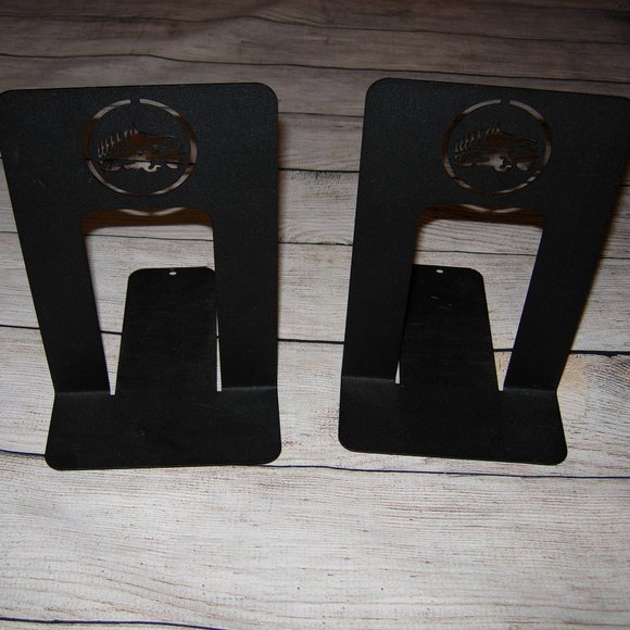 2 Heavy Steel Metal Bookends - Big Dump Trucks Cut Outs - Picture 4 of 6
